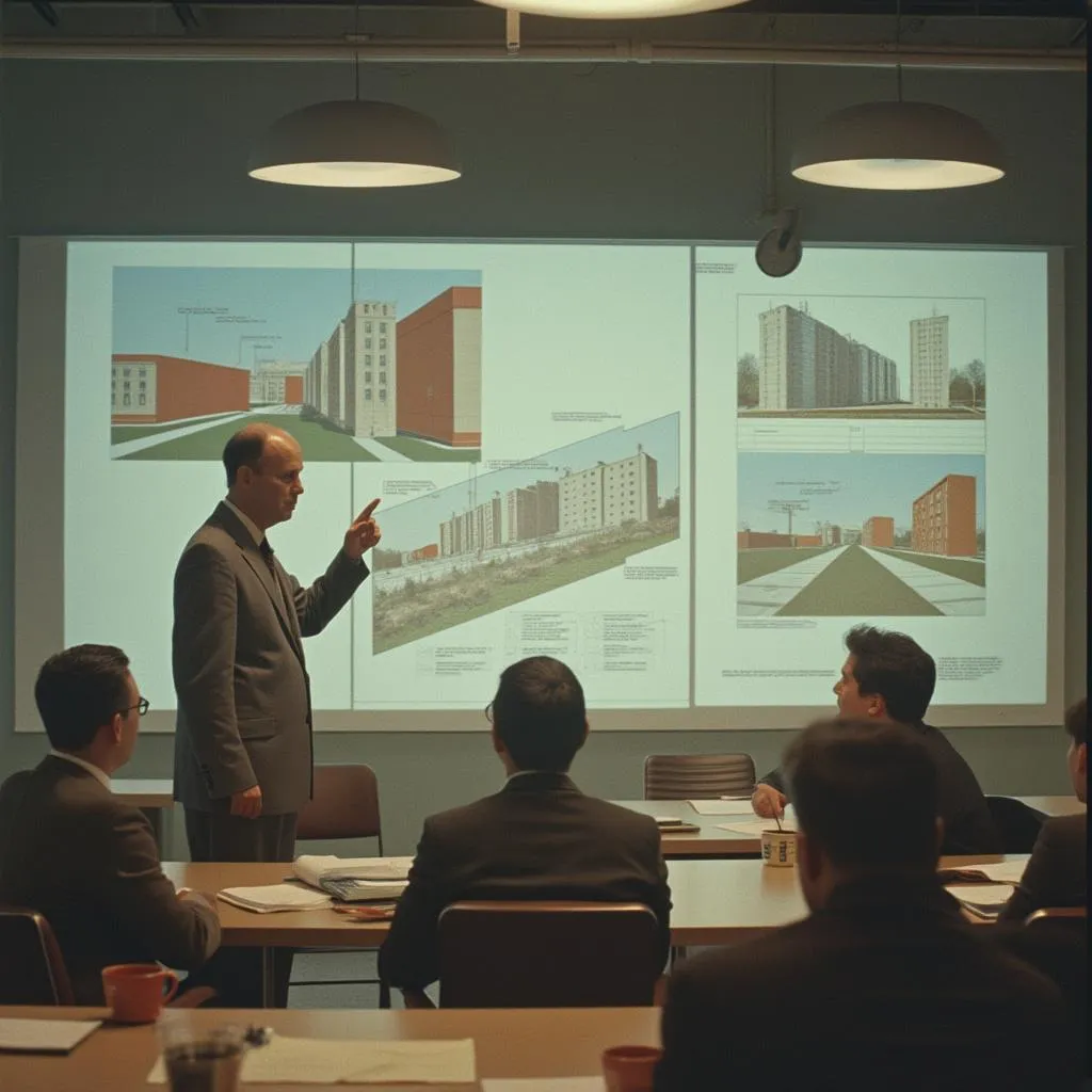 Consultant explaining methodology to client